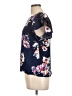 Saint Tropez West 100% Rayon Blue Short Sleeve Blouse Size L - photo 5