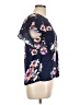 Saint Tropez West 100% Rayon Blue Short Sleeve Blouse Size L - photo 4