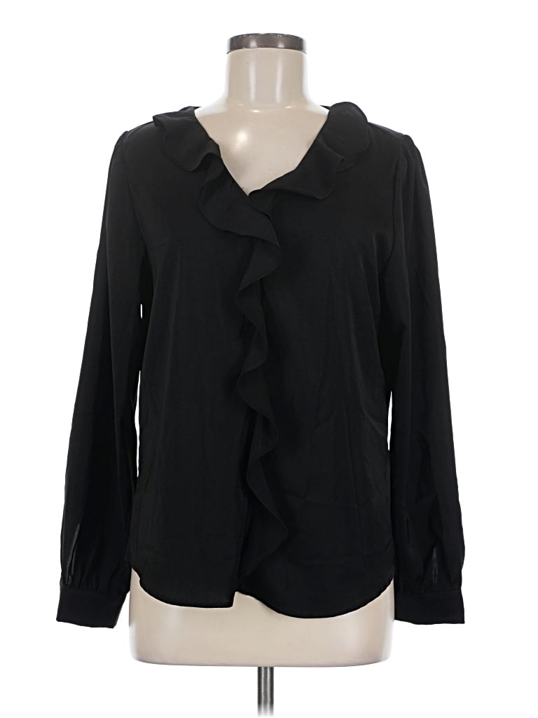 Pre-owned Blooming Jelly Long Sleeve Blouse In Black