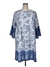 Unbranded 100% Polyester Paisley Blue Casual Dress Size 1X - photo 1