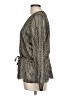 Vince Camuto Metallic Silver Long Sleeve Blouse Size L - photo 5