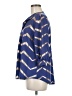 Shein Chevron-herringbone Blue 3/4 Sleeve Blouse Size M - photo 5