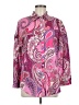 Shein Paisley Pink Long Sleeve Blouse Size 6 - photo 1