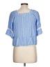 Assorted Brands 100% Rayon Blue Short Sleeve Blouse Size 12 - photo 2