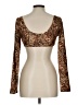 Shein Brown Long Sleeve T-Shirt Size L - photo 2