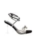 Shoe Land Silver Black Sandals Size 10 - photo 1