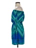Express 100% Polyester Chevron-herringbone Blue Cocktail Dress Size XS - photo 5