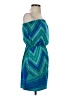 Express 100% Polyester Chevron-herringbone Blue Cocktail Dress Size XS - photo 4