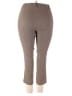 Rafaella Solid Brown Active Pants Size 18 - photo 2