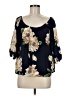 Peach Love 100% Polyester Blue 3/4 Sleeve Blouse Size M - photo 1