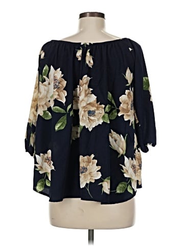 Peach Love 3/4 Sleeve Blouse (view 2)