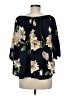 Peach Love 100% Polyester Blue 3/4 Sleeve Blouse Size M - photo 2
