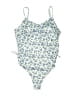 Unbranded 100% Polyester Floral Blue One Piece Swimsuit Size M - photo 1