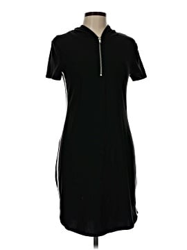 no boundaries black dress DEEP NECK SLIT HEM FAUX LEATHER DRESS  Riah Fashion