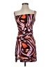 Assorted Brands Graphic Brown Cocktail Dress Size S - photo 1