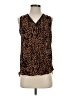 Cato 100% Polyester Brown Sleeveless Blouse Size S - photo 1