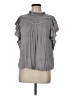 J by Joie 100% Polyester Gray Short Sleeve Blouse Size M - photo 1