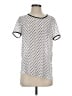 Spense 100% Polyester Polka Dots Silver Short Sleeve Top Size S - photo 1