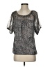 Ann Taylor LOFT 100% Rayon Silver Short Sleeve Blouse Size S - photo 1