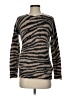 Magaschoni 100% Cashmere Animal Print Brown Cashmere Pullover Sweater Size XS - photo 1
