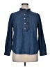 Talbots 100% Cotton Blue Long Sleeve Blouse Size XL Petite - photo 1
