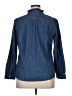 Talbots 100% Cotton Blue Long Sleeve Blouse Size XL Petite - photo 2
