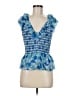 Saylor 100% Viscose Blue Sleeveless Blouse Size M - photo 1