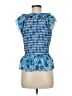 Saylor 100% Viscose Blue Sleeveless Blouse Size M - photo 2