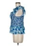 Saylor 100% Viscose Blue Sleeveless Blouse Size M - photo 5