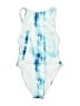Something Navy Tie-dye Blue One Piece Swimsuit Size XS - photo 1