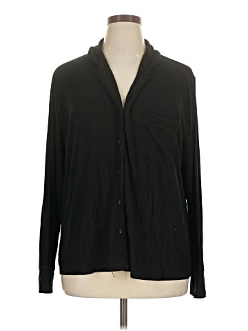 SKIMS Long Sleeve Button-Down Shirt (view 1)