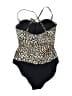 Unbranded Animal Print Black One Piece Swimsuit Size XXS (estimated) - photo 2