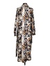 Worthington 100% Polyester Print Ivory Casual Dress Size XS - photo 2
