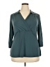Soft by Avenue Teal 3/4 Sleeve Blouse Size 18 - 20 - photo 1