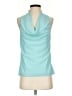 Ann Taylor 100% Polyester Teal Sleeveless Blouse Size S - photo 1