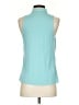 Ann Taylor 100% Polyester Teal Sleeveless Blouse Size S - photo 2