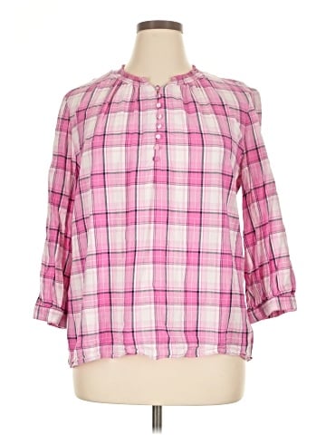St. John's Bay 3/4 Sleeve Button-Down Shirt (view 1)