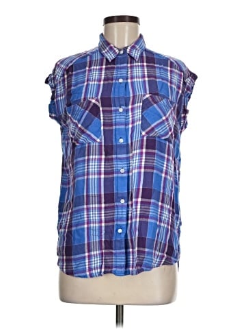 Express Sleeveless Button-Down Shirt (view 1)