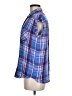 Express 100% Rayon Plaid Blue Sleeveless Button-Down Shirt Size M - photo 5