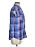 Express 100% Rayon Plaid Blue Sleeveless Button-Down Shirt Size M - photo 4