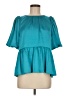 Lilly Pulitzer 100% Polyester Teal Short Sleeve Blouse Size 6 - photo 1