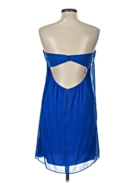 alice and olivia blue strapless dress Alice + Olivia Austin Strapless Draped Mini Dress Navy Chiffon Size 10   Celebrity Owned