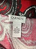 Carmen Carmen Marc Valvo Paisley Red Pullover Sweater Size M - photo 7