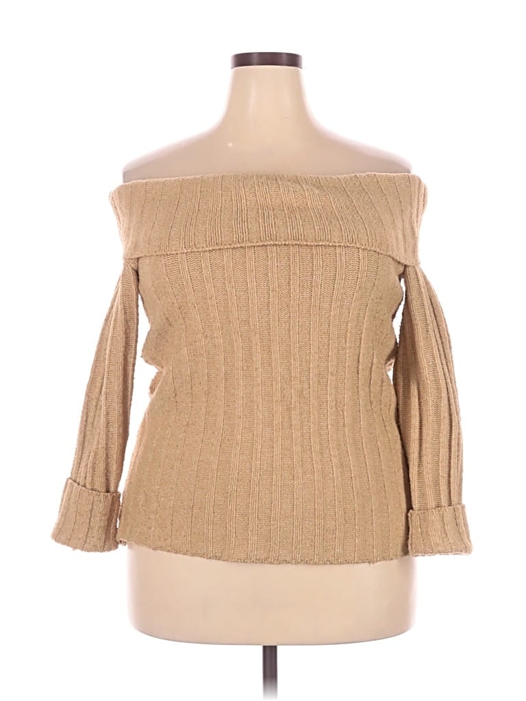 Pre-owned Unbranded Pullover Sweater In Tan