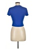 Shein Color Block Blue Short Sleeve T-Shirt Size 6 - photo 2