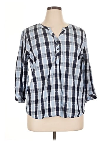 Christopher & Banks 3/4 Sleeve Button-Down Shirt (view 1)