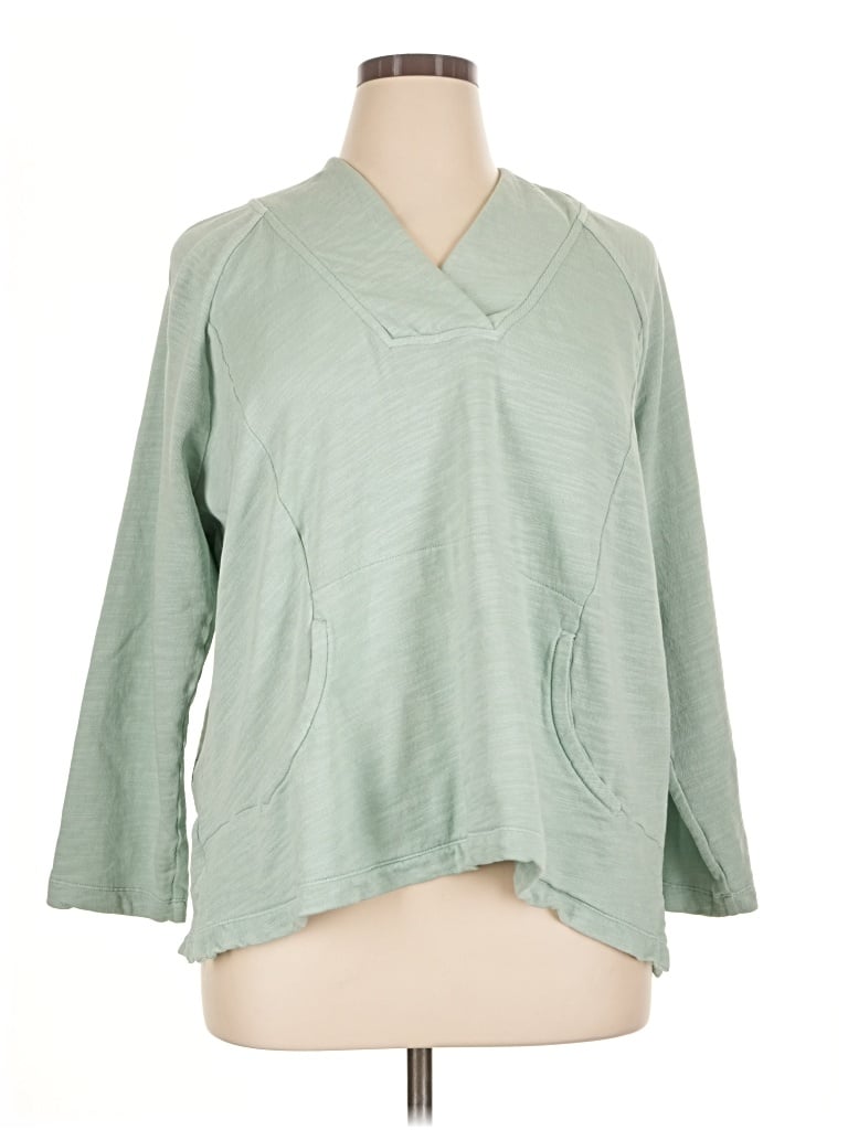 Pre-owned Purejill Pullover Sweater In Green