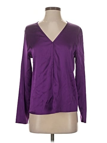 Falconeri Long Sleeve Silk Top (view 1)