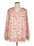 BTFBM 100% Polyester Orange 3/4 Sleeve Blouse Size XL - photo 1