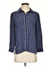Weekend Max Mara Polka Dots Blue 3/4 Sleeve Button-Down Shirt Size 2 - photo 1